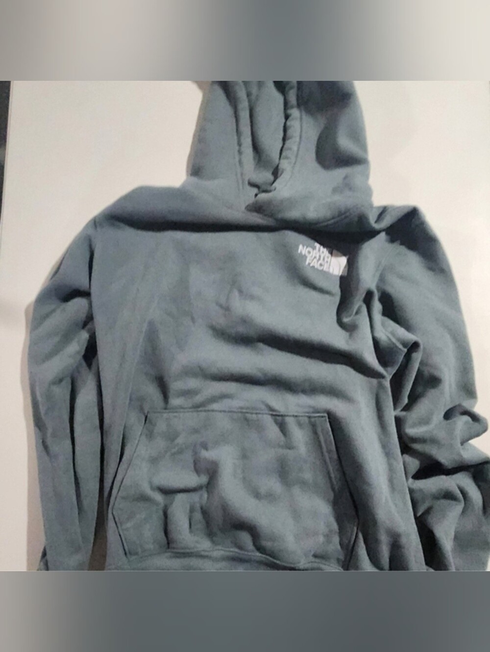 Mens' Green The North Face Pullover Drawstring Hoodie Size Large